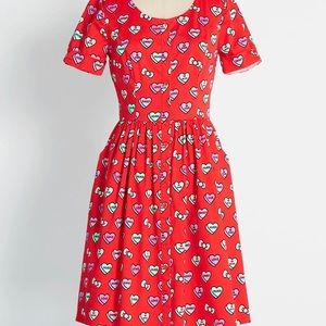 Modcloth x Hello Kitty Hearts of Conversation Dress (22w)